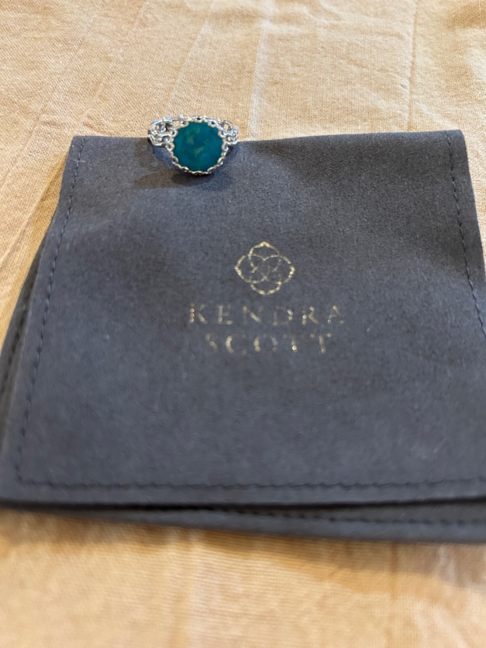 Gorgeous Kendra Scott 925 turquoise ring sz 8 - Picture 4 of 6